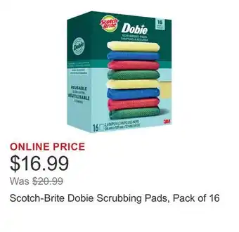 Costco Scotch-Brite Dobie Scrubbing Pads, Pack of 16 offer