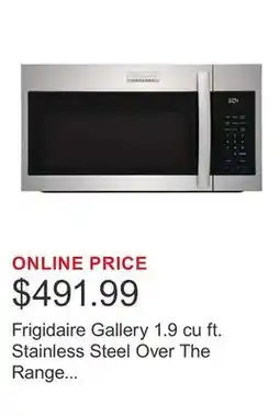 Costco Frigidaire Gallery 1.9 cu ft. Stainless Steel Over The Range Microwave with Sensor Cook, 400 CFM offer