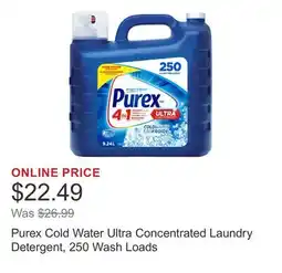 Costco Purex Cold Water Ultra Concentrated Laundry Detergent, 250 Wash Loads offer