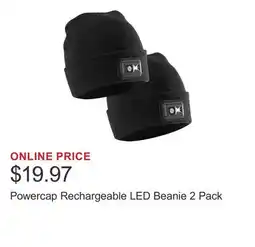 Costco Powercap Rechargeable LED Beanie 2 Pack offer