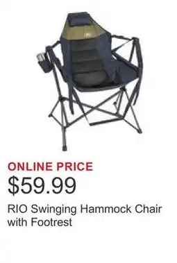 Costco RIO Swinging Hammock Chair with Footrest offer