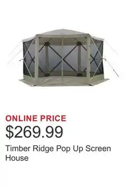 Costco Timber Ridge Pop Up Screen House offer