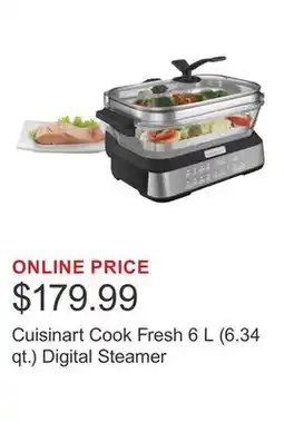 Costco Cuisinart Cook Fresh 6 L (6.34 qt.) Digital Steamer offer