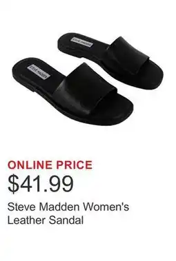 Costco Steve Madden Women's Leather Sandal offer