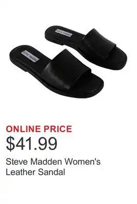 Costco Steve Madden Women's Leather Sandal offer