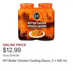 Costco KFI Butter Chicken Cooking Sauce, 2 × 650 mL offer