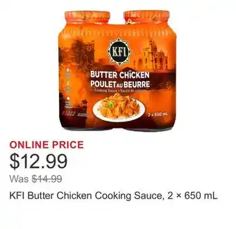 Costco KFI Butter Chicken Cooking Sauce, 2 × 650 mL offer