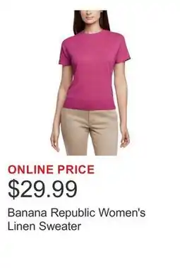 Costco Banana Republic Women's Linen Sweater offer