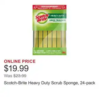 Costco Scotch-Brite Heavy Duty Scrub Sponge, 24-pack offer