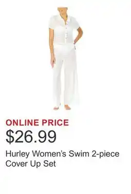 Costco Hurley Women's Swim 2-piece Cover Up Set offer