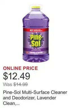 Costco Pine-Sol Multi-Surface Cleaner and Deodorizer, Lavender Clean, Splash-less Formula, 5.18 L offer