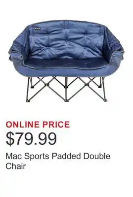 Costco Mac Sports Padded Double Chair offer