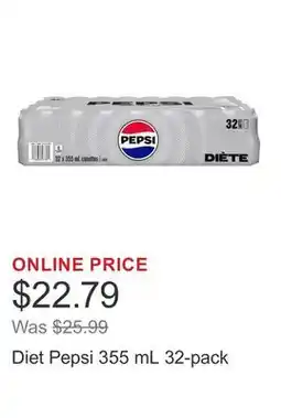 Costco Diet Pepsi 355 mL 32-pack offer