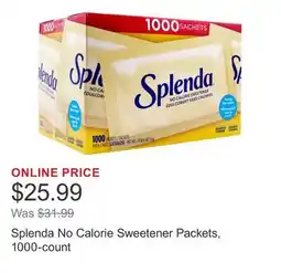 Costco Splenda No Calorie Sweetener Packets, 1000-count offer