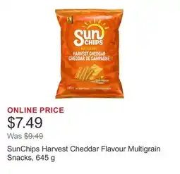 Costco SunChips Harvest Cheddar Flavour Multigrain Snacks, 645 g offer
