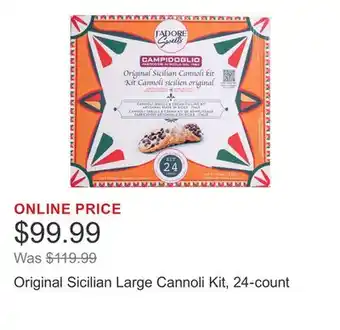 Costco Original Sicilian Large Cannoli Kit, 24-count offer