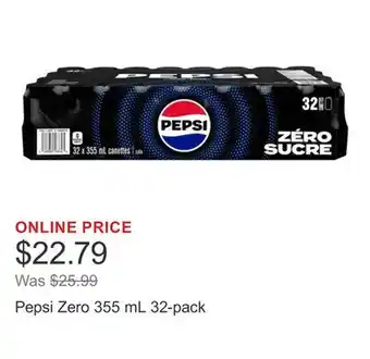 Costco Pepsi Zero 355 mL 32-pack offer