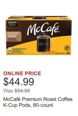 Costco McCafé Premium Roast Coffee K-Cup Pods, 80-count offer