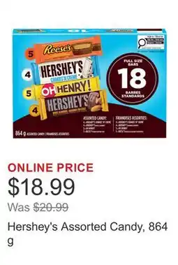 Costco Hershey's Assorted Candy, 864 g offer