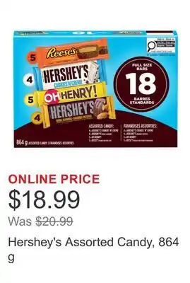 Costco Hershey's Assorted Candy, 864 g offer