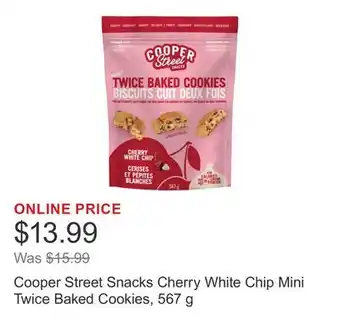 Costco Cooper Street Snacks Cherry White Chip Mini Twice Baked Cookies, 567 g offer