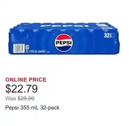 Costco Pepsi 355 mL 32-pack offer