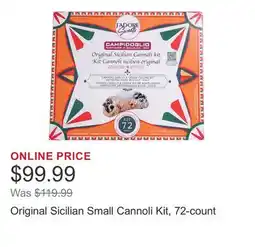 Costco Original Sicilian Small Cannoli Kit, 72-count offer