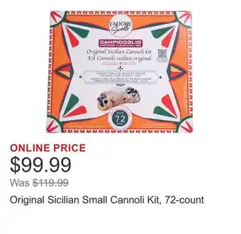 Costco Original Sicilian Small Cannoli Kit, 72-count offer