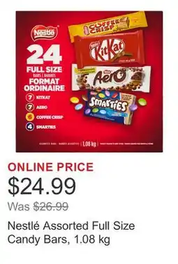 Costco Nestlé Assorted Full Size Candy Bars, 1.08 kg offer