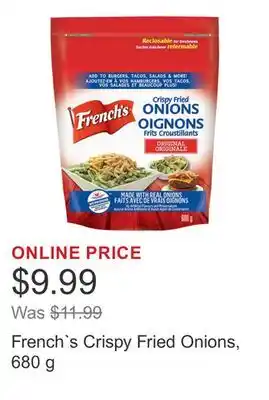 Costco French`s Crispy Fried Onions, 680 g offer