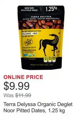 Costco Terra Delyssa Organic Deglet Noor Pitted Dates, 1.25 kg offer