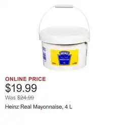 Costco Heinz Real Mayonnaise, 4 L offer