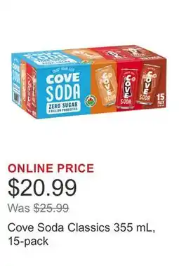 Costco Cove Soda Classics 355 mL, 15-pack offer