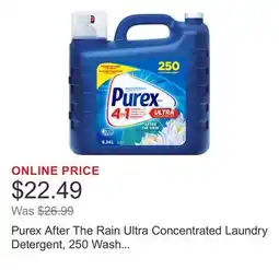 Costco Purex After The Rain Ultra Concentrated Laundry Detergent, 250 Wash Loads offer
