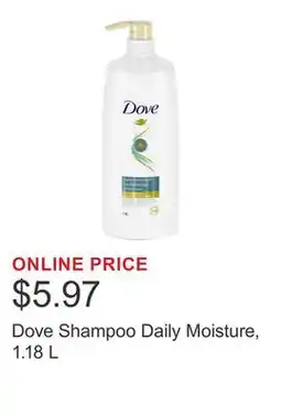 Costco Dove Shampoo Daily Moisture, 1.18 L offer