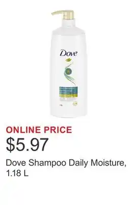 Costco Dove Shampoo Daily Moisture, 1.18 L offer