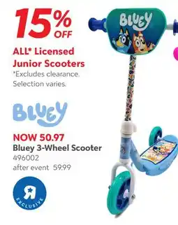 Toys R us Bluey 3-Wheel Scooter offer