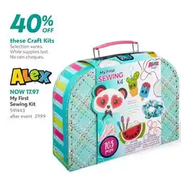 Toys R us My First Sewing Kit alex offer