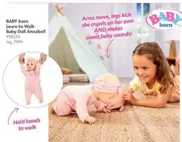 Toys R us BABY born Learn to Walk Baby Doll Annabell offer