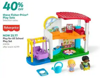 Toys R us Fisher-Price Play for All School Play Set offer