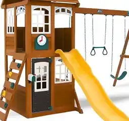 Toys R us KidKraft McKinley Wooden Swing Set with Clubhouse, Mailbox, Play Kitchen and Slide offer