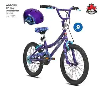 Toys R us Stoneridge Cycle Wild Child 18 Bike with Helmet offer