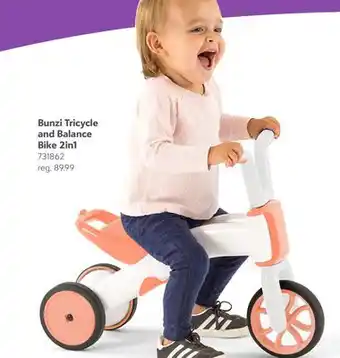 Toys R us Bunzi Tricycle and Balance Bike 2in1 offer