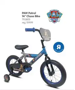 Toys R us Stoneridge Cycle PAW Patrol 14 Chase Bike offer