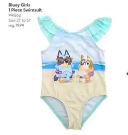 Toys R us Bluey Girls 1 Piece Swimsuit offer