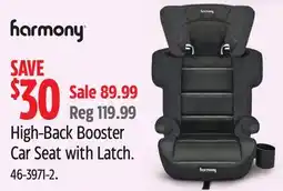 Canadian Tire Harmony High-Back Booster Car Seat with Latch offer