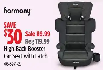 Canadian Tire Harmony High-Back Booster Car Seat with Latch offer