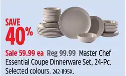 Canadian Tire Master Chef Essential Coupe Dinnerware Set, 24-Pc offer