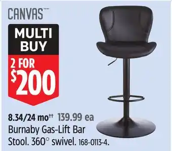 Canadian Tire Canvas Burnaby Gas-Lift Bar Stool offer