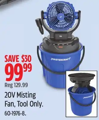 Canadian Tire Mastercraft 20V Misting Fan offer